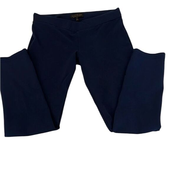 ActiveUSA szL blue elastic wrap front waist leggings great closet staple GUC - Picture 1 of 9